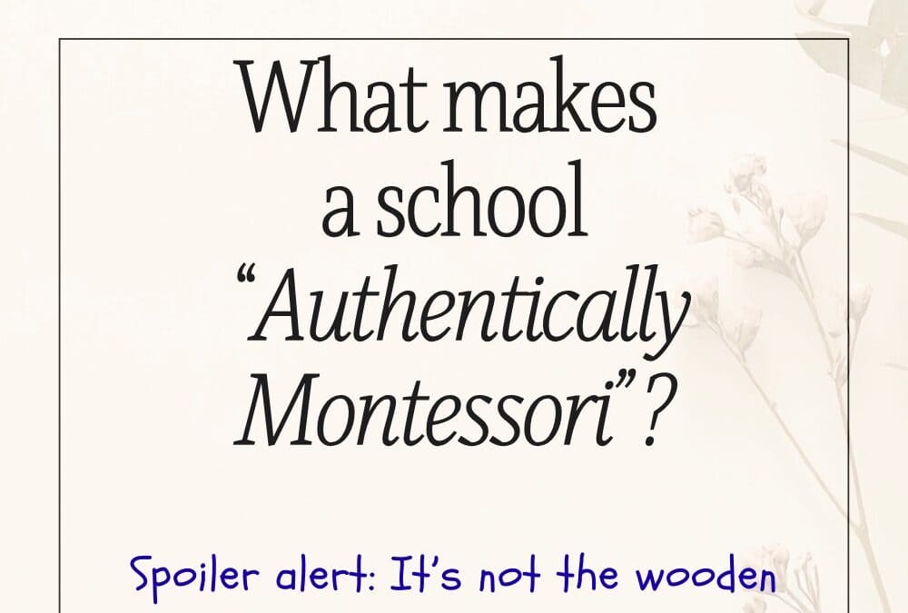 Beyond the Wooden Shelves: What Makes a School Authentically Montessori?